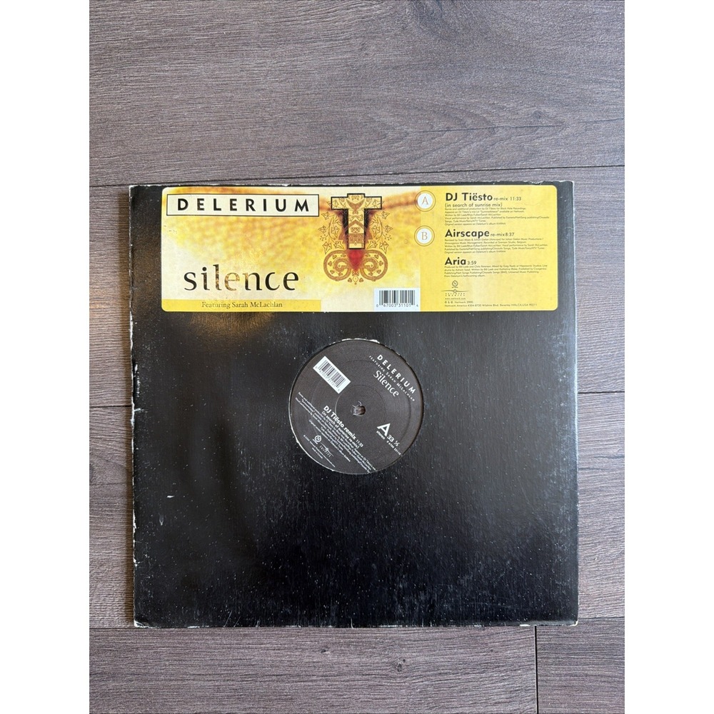 Delerium Feat Sarah McLachlan Silence 12" Vinyl Single 2000 DJ Tiesto Airscape